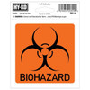 Hy-Ko Biohazard Hospitality Decal/Sign, Package Of 10