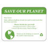 Hy-Ko Do Not Change Towels Easel Hospitality Sign, Package Of 50