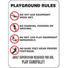 Playground Rules Symbols Sign, Reflective, 18 X 24