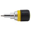 Klein Tools 6-In-1 Ratcheting Stubby Screwdriver With Square Recess