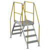 Vestil Galvanized Cross-Over Ladder 79x82.15 In 4 Step