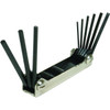 Eklind 9-Piece Fractional Hex Key Set, Sizes 5/64 Through 1/4", Steel Blades