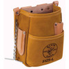 Klein Tools 5-Pocket Brown Leather Pocket Tool Pouch With Tape Thong