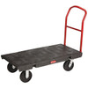 Rubbermaid Commercial Black Single Handle Heavy-Duty Platform Truck, 2500 Lb. Capacity