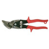 Crescent Metalmaster Offset Snips, Straight To Left, Red Grips, 9-1/4 Inch