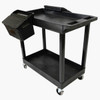 Luxor Ec11-B Cart,  Includes Outrig Bins With Lid