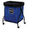 Royal Basket Trucks 8 Bushel Folding X-Frame Cart, Blue Vinyl Bag