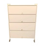 Omnimed Omnicart 40 Cap With Full Door Locking Panel, Flat Key Lock, Beige