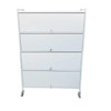 Omnimed Omnicart 60 Cap With Full Door Locking Panel, Flat Key Lock, Lt. Grey