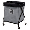 Royal Basket Trucks 6 Bushel X-Frame Cart & Gray Vinyl Bag Labeled Pool Towels