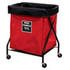 Royal Basket Trucks 6 Bushel X-Frame Cart & Red Vinyl Bag Labeled Pool Towels