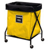 Royal Basket Trucks 8 Bushel X-Frame Cart & Yellow Vinyl Bag Labeled Towels
