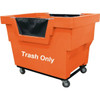 Royal Basket Trucks 26.5 Cubic Foot Mail Truck, Orange, With Trash Only Decal