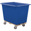 Royal Basket Trucks 14 Bushel Polyethylene Truck, Blue, Wood Base