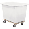 Royal Basket Trucks 16 Bushel Polyethylene Truck, White, Wood Base