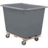 Royal Basket Trucks 20 Bushel Polyethylene Truck, Gray, Wood Base