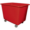 Royal Basket Trucks 20 Bushel Polyethylene Truck, Red, Galvanized Steel Base