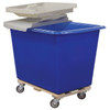 Royal Basket Trucks 12 Bushel Polyethylene Hinged Lid, Gray