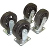 Vestil 2400 Lb Mold-On-Rubber Caster Kit 8" X 2"