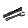 Crescent 11 Piece Pass-Thru X6 Black Oxide Adjustable Wrench/Spline Socket Set
