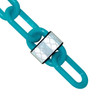 Mr. Chain 2 Inch X 25 Feet Turquoise Reflective Plastic Barrier Chain