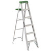 Louisville Ladder As4000 6 Ft. 225 Lb. Aluminum Step Ladder W/ Molded Pail Shelf
