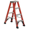 Louisville Ladder Fm1400hd 4 Ft. 375 Lb. Fiberglass 3-Step Twin Step Ladder