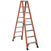 Louisville Ladder Fm1400hd 8 Ft. 375 Lb. Fiberglass 7-Step Twin Step Ladder