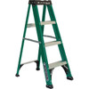 Louisville Ladder Fs4000 4 Ft. 225 Lb. 3-Step Fiberglass Step Ladder