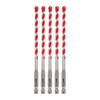 Milwaukee 1/4" Shockwave Carbide Hammer Drill Bits Package Of 5