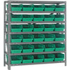 Quantum Storage Systems Economy 4" Shelf Bin Shelving With Qsb, 102 Bins