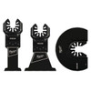 Milwaukee Open Lok High Carbon Steel Wood Cutting Multi-Tool Oscillating Blade, 3-Pack