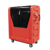 Royal Basket Trucks Bulk Security Poly Truck 48cf Red 2 Fixed, 2 Swivel