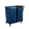 Royal Basket Trucks Linen Cart 41cf Navy 2 Fixed, 2 Swivel