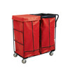 Royal Basket Trucks Linen Cart 41cf Red 2 Fixed, 2 Swivel