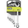 Ryobi SAE Ratcheting Combination Wrench Set, 8 Piece