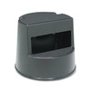 Rubbermaid Commercial Rolling Curved Step Stool With Retracting Casters (Black)