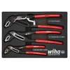 Wiha 3 Piece Classic Grip V-Jaw Tongue And Groove Pliers Tray Set