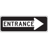 Accuform Traffic Sign Entrance 12" X 36" Engineer Grade Reflective Aluminum