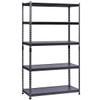 HDX 5-Tier Steel Garage Storage Shelving Unit, 48" X 72" X 24", Silver Vein