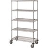 Quantum Storage Systems Mobile Cart 60"W X 24"D X 69"H Chrome