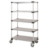 Quantum Storage Systems Mobile Cart 60"W X 24"D X 80"H Chrome M2460sg47-5