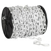 Mr. Chain 2" X 125 White Biodegradable Plastic Safety Chain - Reel