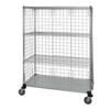 Quantum Storage Systems Enclosure Wire Cart With 4 Shelves, 24" X 48" X 69"