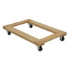 Vestil 900 Lb Tan Hardwood Open Deck Dolly 36" X 24" With Non-Marking Wheels