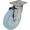 Shepherd 5" Gray Non-Marking Rubber Swivel Caster-250 Lb Capacity Per Caster