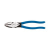 Klein Tools 9'' High-Leverage Side-Cutting Heavy-Duty Connector Crimping Pliers
