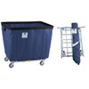 R&B Wire 6 Bushel "Ups/Fedex-Able" Vinyl Basket Truck, Steel Base, Navy