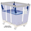 Royal Basket Trucks 20 Bushel 28 In. W X 44 In. L Vinyl Basket Truck Spring Lift, White