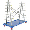 Vestil Blue A-Frame Cart 36 X 72" With Storage Rack